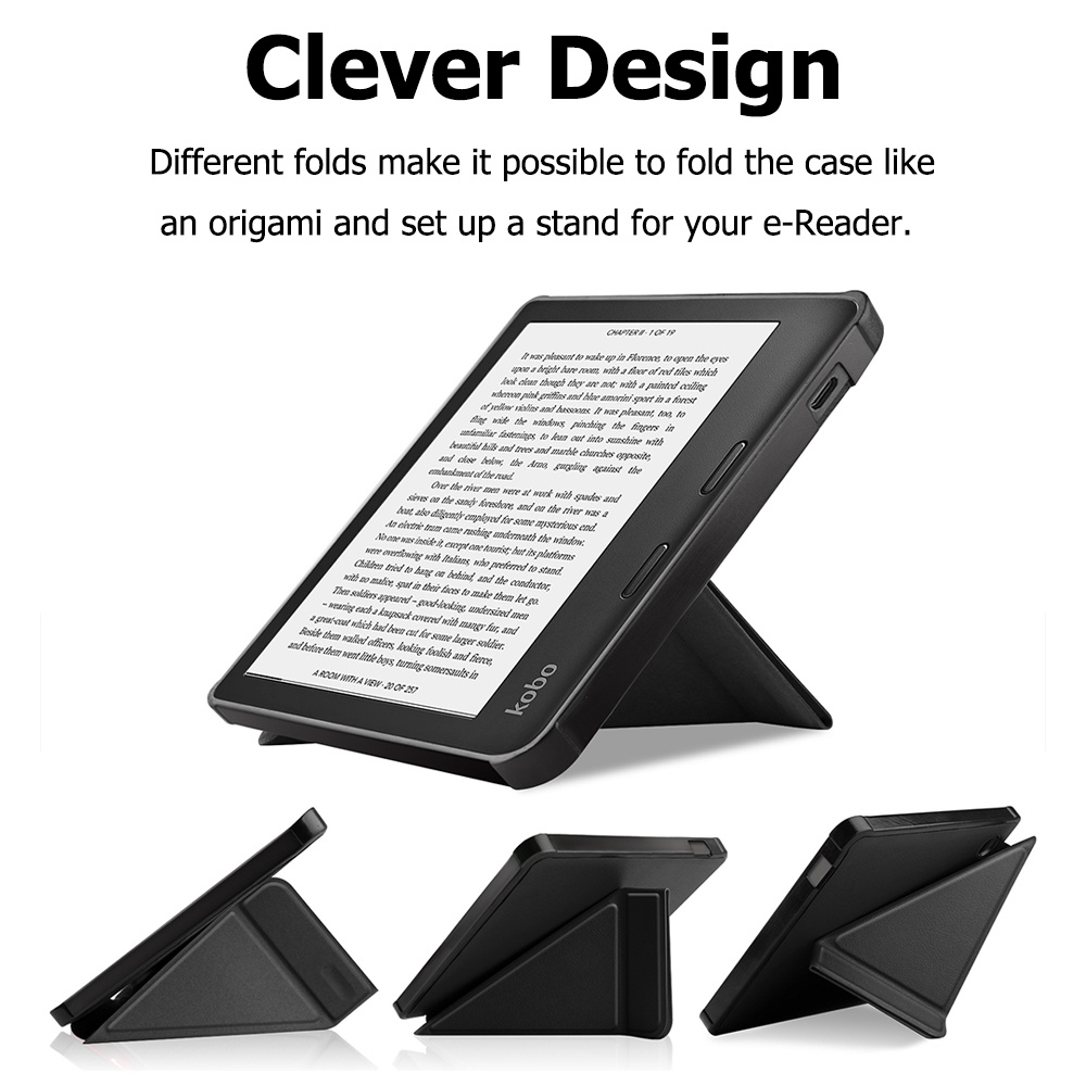 Ninki Bao Da PU Máy Kobo Libra 2 / Kobo Sage / Premium Tự Động Bật / Tắt Cho Kobo Libra 2 2021