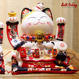 Mèo Thần tài Vẫy tay mã 6/7 "Sinh Ý Hưng Thịnh" 25cm ( Có size 30cm )