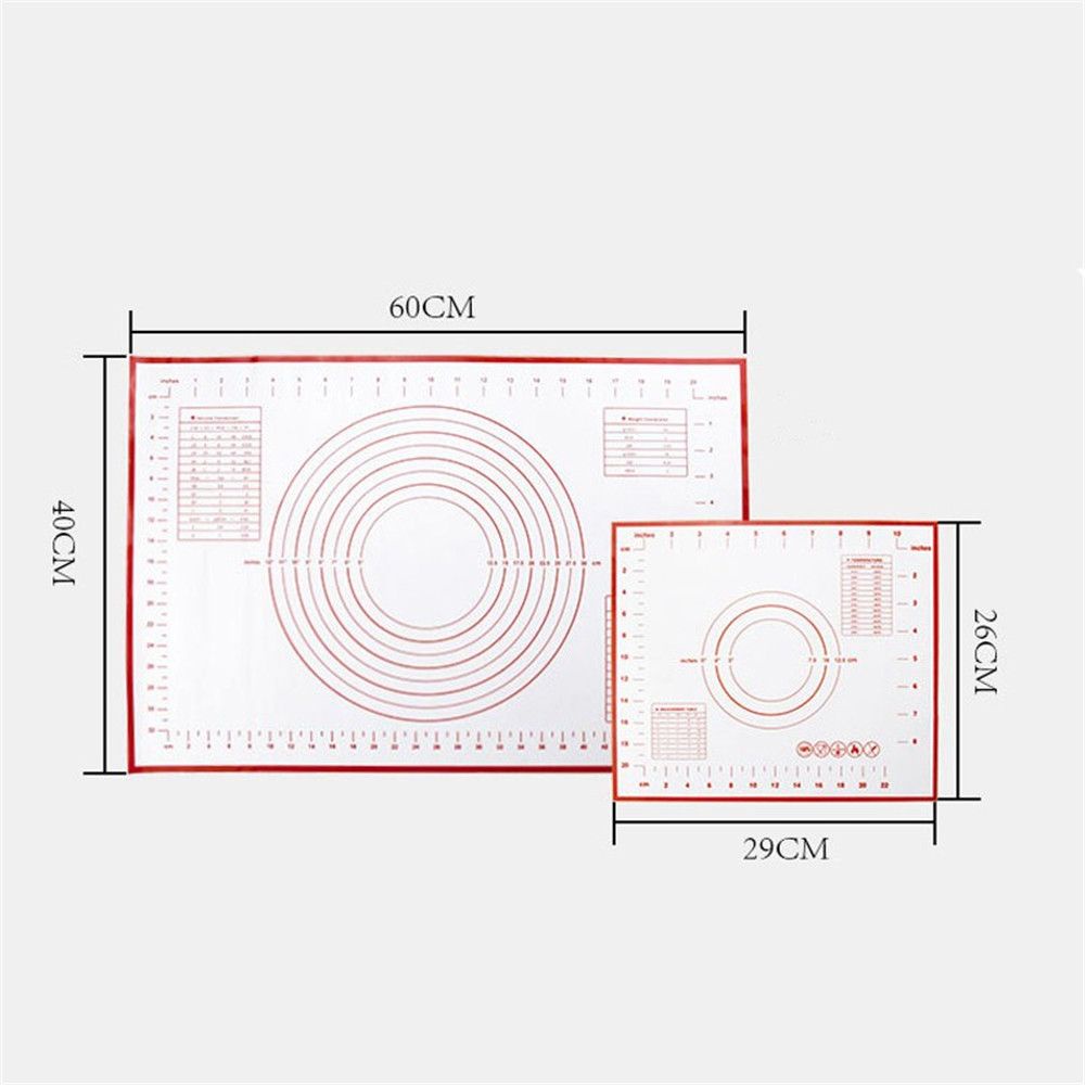 Thảm Silicone Nhào Bột Làm Bánh Chống Dính Có Thước Đo Tiện Dụng