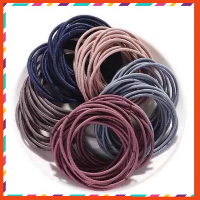 SÉT 5 DÂY BUỘC TÓC XINH XẮN ĐỦ MÀU (kho sỉ)