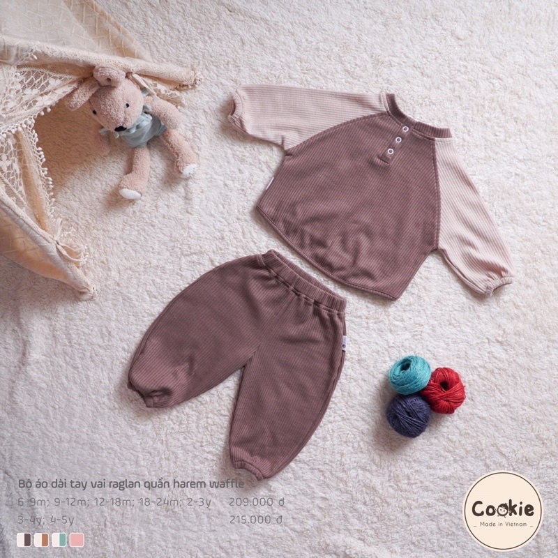 Bộ raglan quần harem Cookie