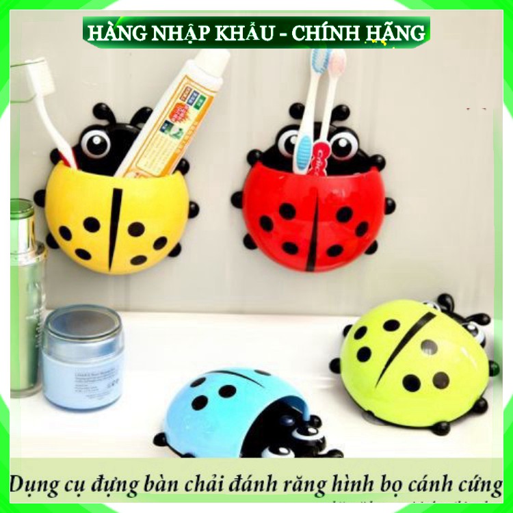 Kệ Treo Bàn Chải Đánh Răng Giá Để Đồ Và Tuýt Kem Dán Gắn Tường Hình Con Bọ Cute .