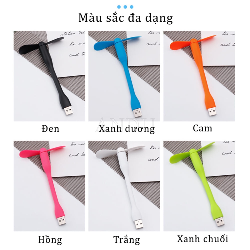 Quạt Mini USB 2 Cánh Siêu Mát, Cắm Laptop Sạc Dự Phòng Siêu Tiện L200ợi