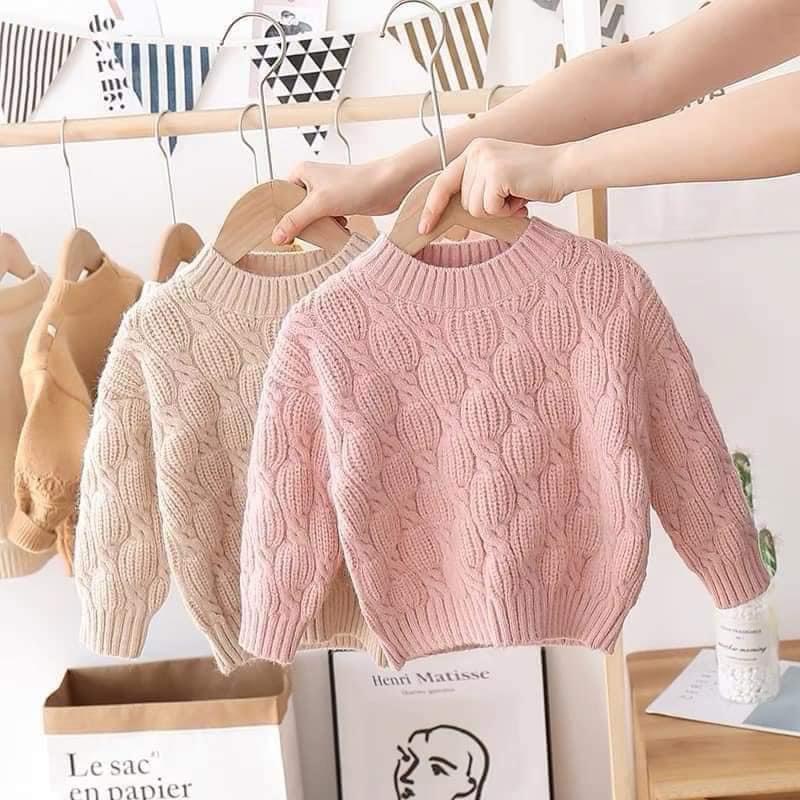 Áo Len Trẻ Em, Lông Thỏ - Họa Tiết - Khoác Cardigan Quảng Châu Giá Rẽ 49k - Nguồn Sỉ Len Trẻ Em