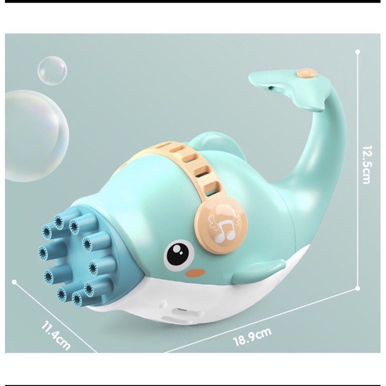 Súng bắn bong bóng cá heo 10 nòng cho bé