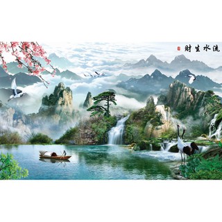 Tranh dán tường tranh dán tường phong cảnh cao 158cm x ngang 225cm
