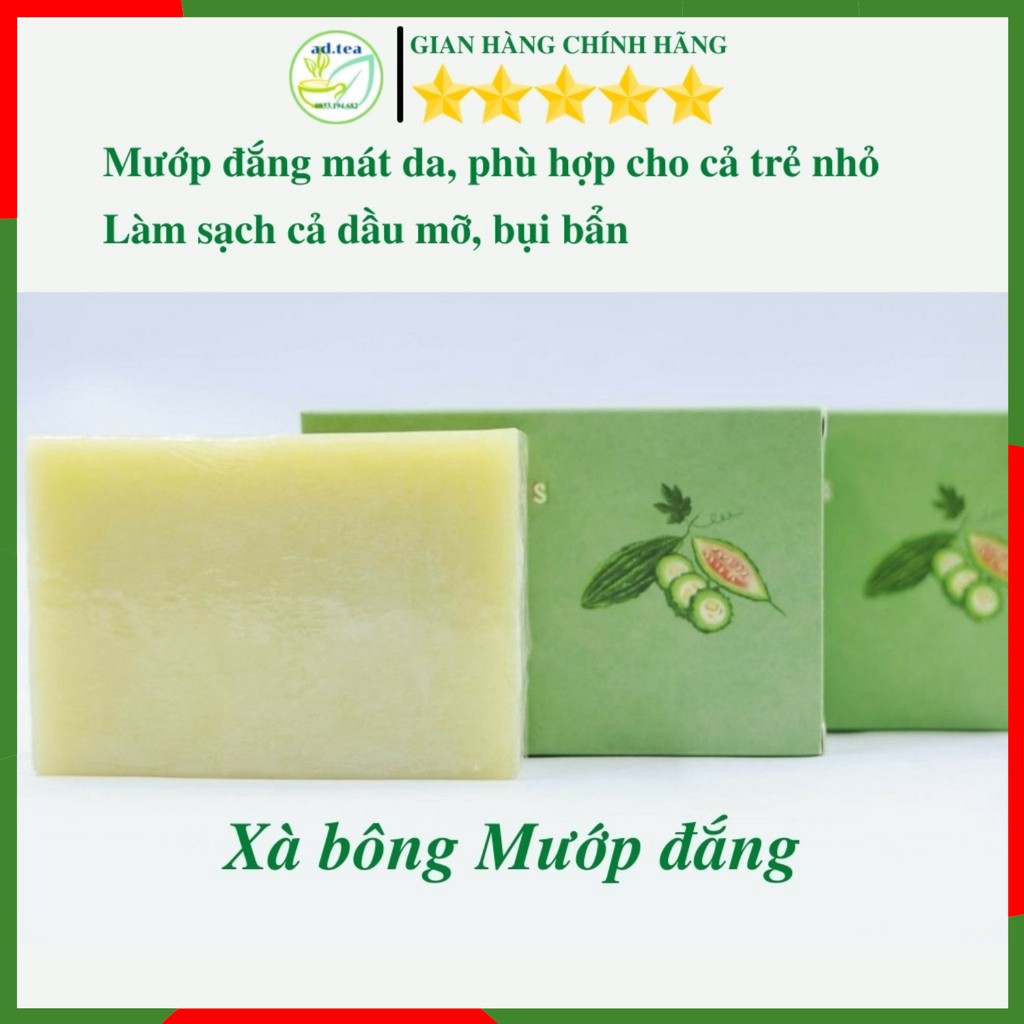 [CHÍNH HÃNG] Xà Phòng, Xà Bông Mướp Đắng, Xà Bông Sinh Dược, Mát Da, Ngừa Mụn Lưng 100gr