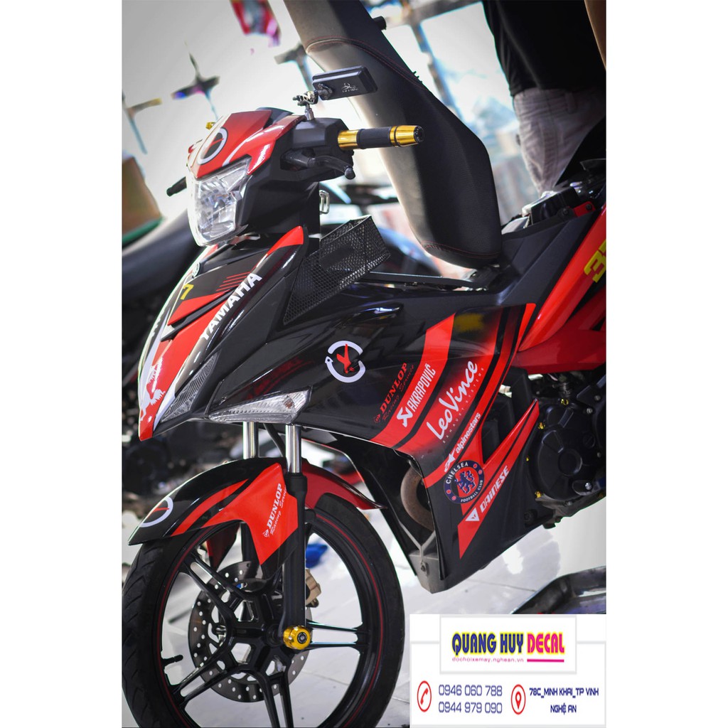 Tem trùm exciter 150 đỏ đen, te, độ team trùm dán xe đen đỏ