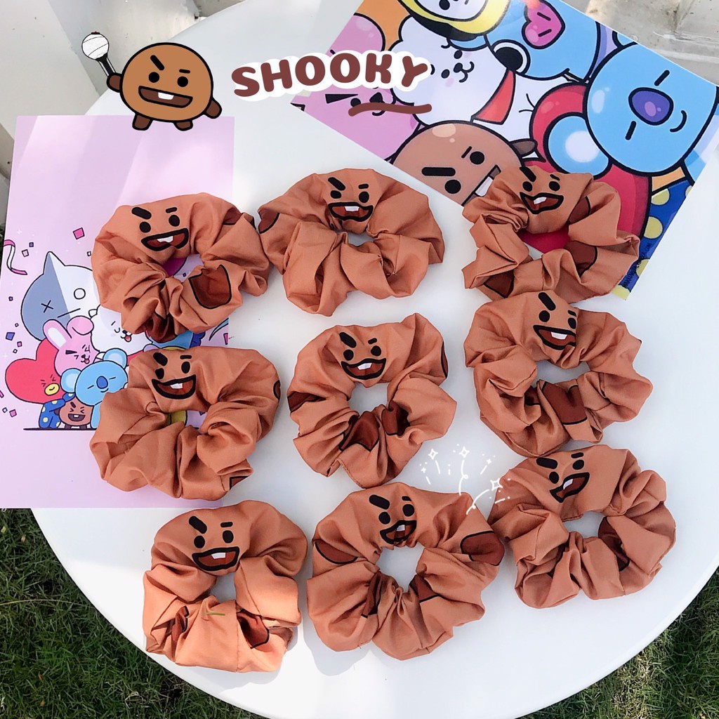 Cột Tóc Vải Scrunchies - Dây Buộc Tóc Scrunchies ( BT21 )