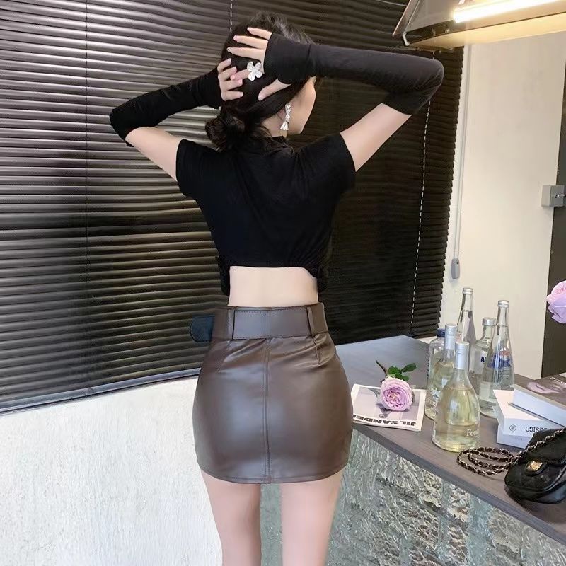 COZOK Chân Váy Lưng Cao Dáng Ôm Thời Trang Cá Tính Cho Nữ