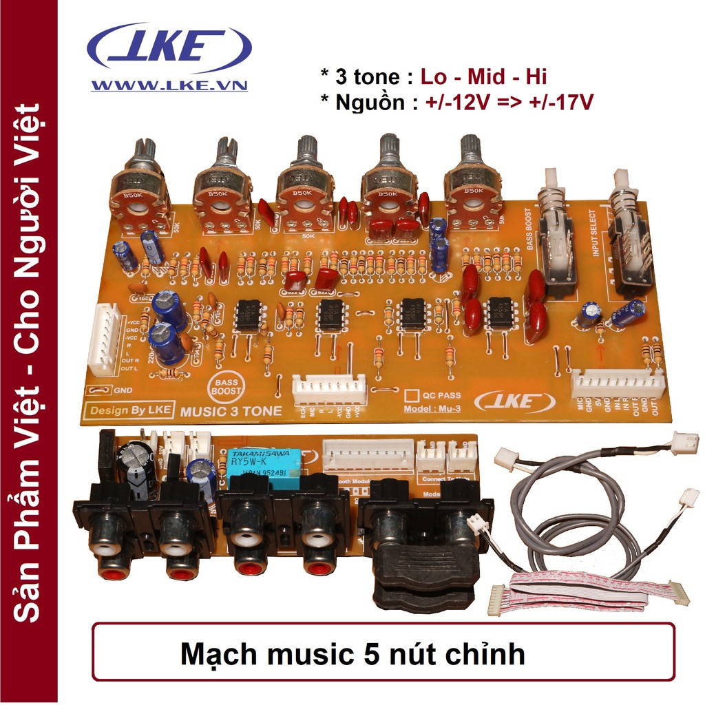 Mạch music 5 nút chỉnh LKE