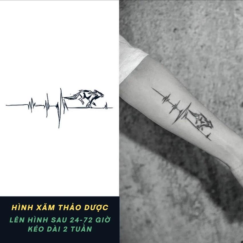 Hình Xăm Tạm Thời Funtattoo Họa Tiết Sói Chạy G04 Kéo Dài 15 Ngày