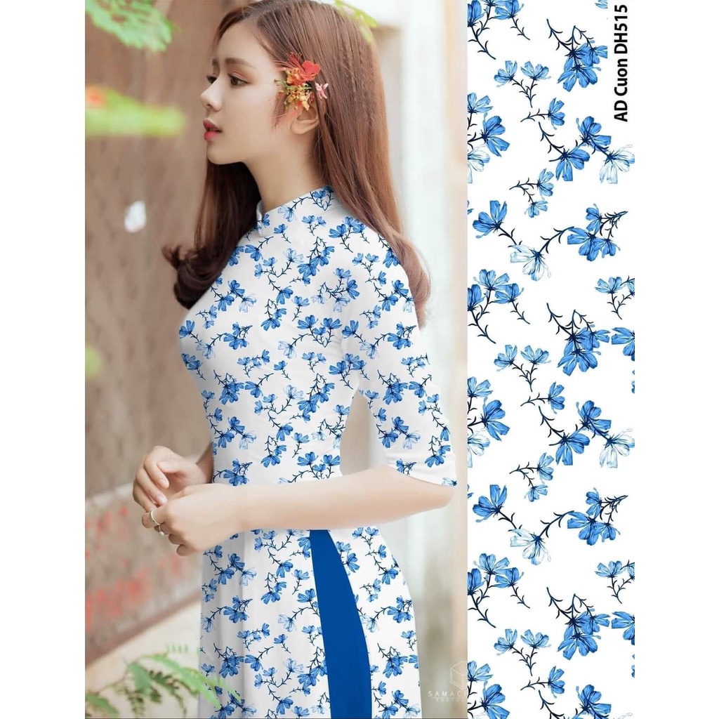 ÁO DÀI HOA NHÍ LÁ TRÒN HÀNG ĐẶT MAY ODER ĐỦ SIZE