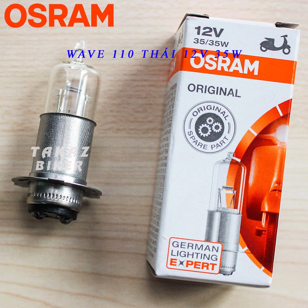 [ M5-T19 35W ] Bóng đèn HALOGEN OSRAM T19 (M5) Wave 110 Thái (62347)