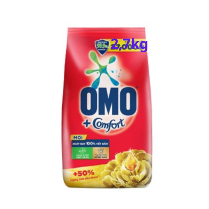 Bột giặt OMO Comfort 2,7 kg tinh dầu thơm nồng nàn