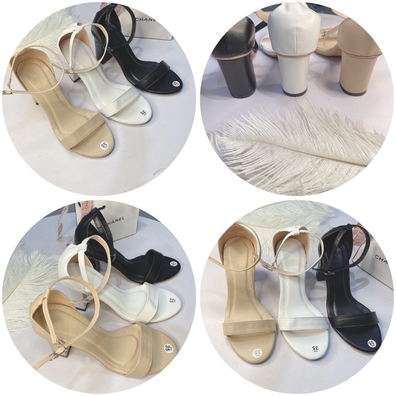 Sandan bít gót đơn giản siêu xinh gót cao 7cm có bigsize 35-43