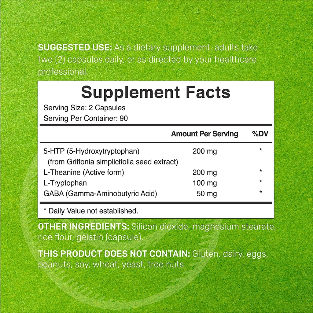 Viên Uống Tốt Cho Não Bộ, Giảm Stress DEAL SUPPLEMENTS 5-HTP 180 viên