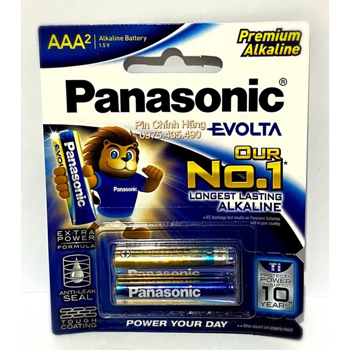 Pin AAA Panasonic Evolta Dung Lượng Cao Vỉ 2 viên Made in Thailand