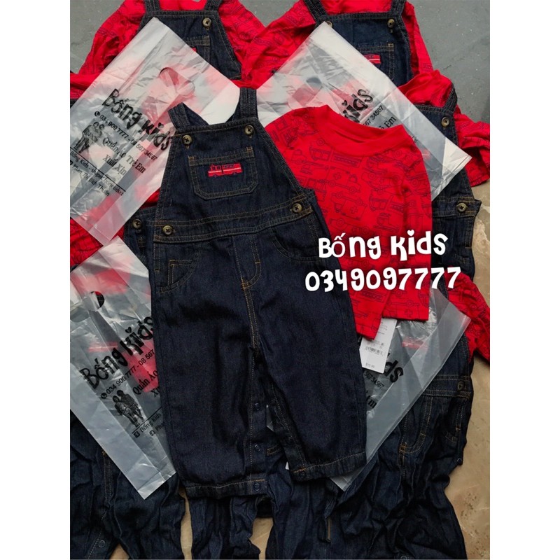 Set Quần Yếm Bé Trai Ô Tô Denim Đỏ C@rters