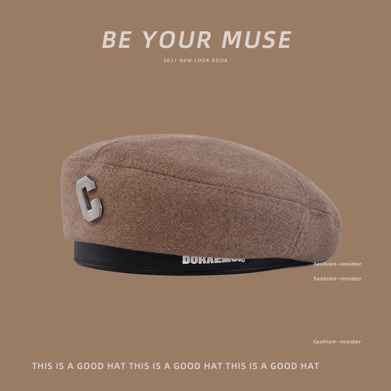 Mũ beret len phong cách thời trang nhật bản dành cho nữ