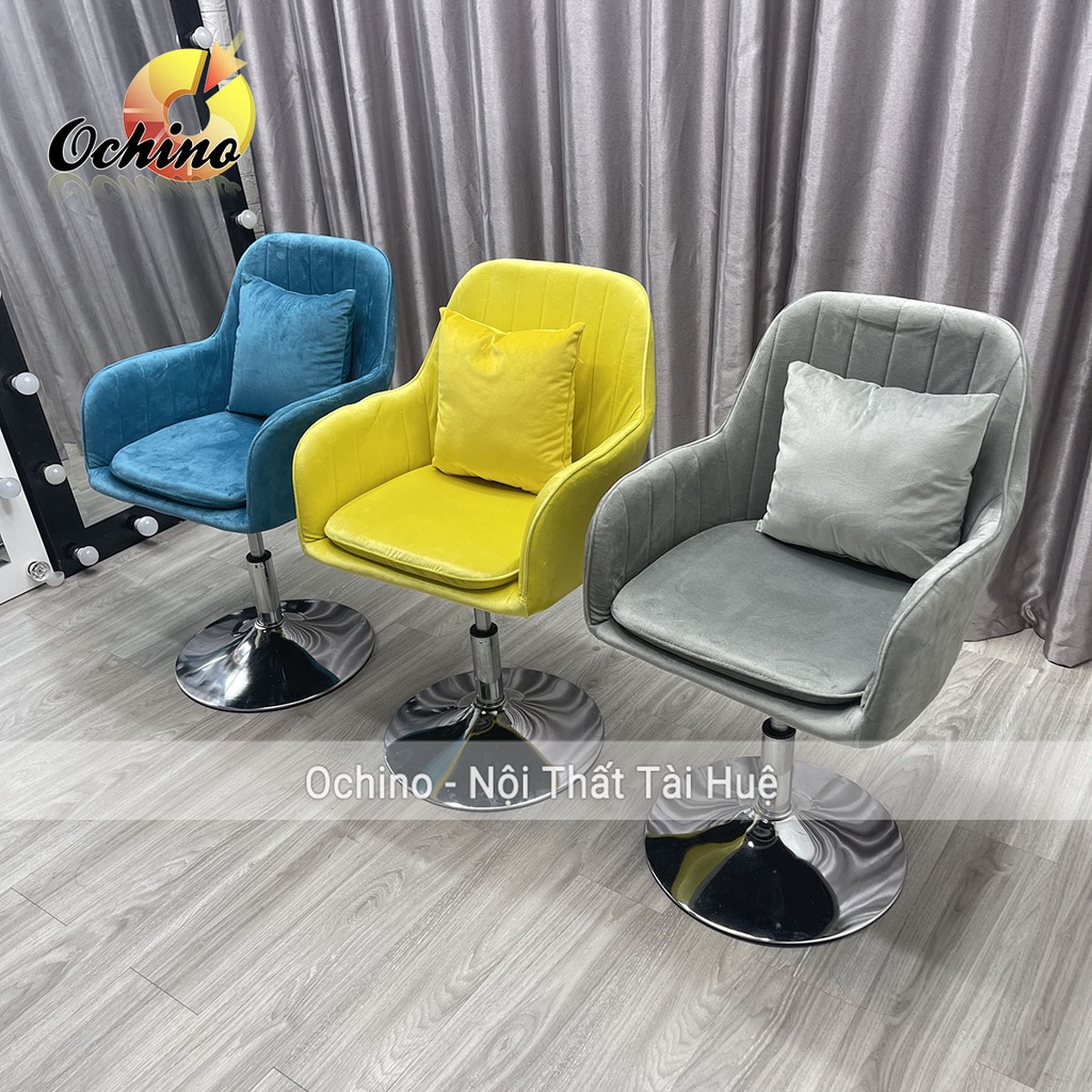 Ghế Trang Điểm Cá Nhân Mẫu Vân Sò Cao Cấp Phong Cách Hiện Đại Chân Thấp 30-50 Và Xoay Được 360 Độ ( Có Sẵn)