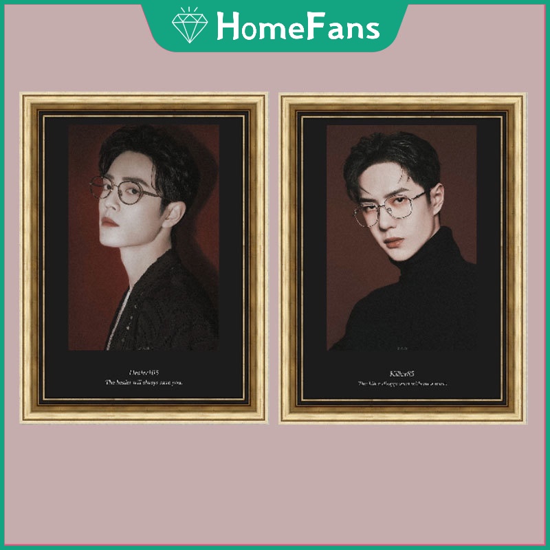 Bộ Tranh Đính Đá 5D Tự Làm 30x40cm Hình Wang Yibo Xiao Zhan