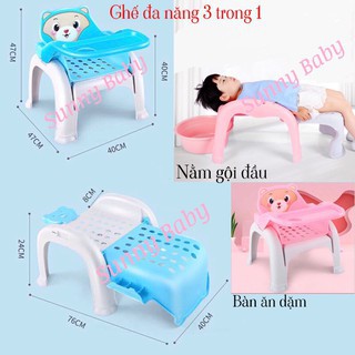 Ghế Đa năng &quot; 3 in 1 &quot;, Bàn ăn dặm , Ghế nằm gội đầu , bàn tập vẽ tập tô