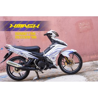 Decal Tem Trùm Xe Exciter 135 Mẫu Dong Ho Trắng