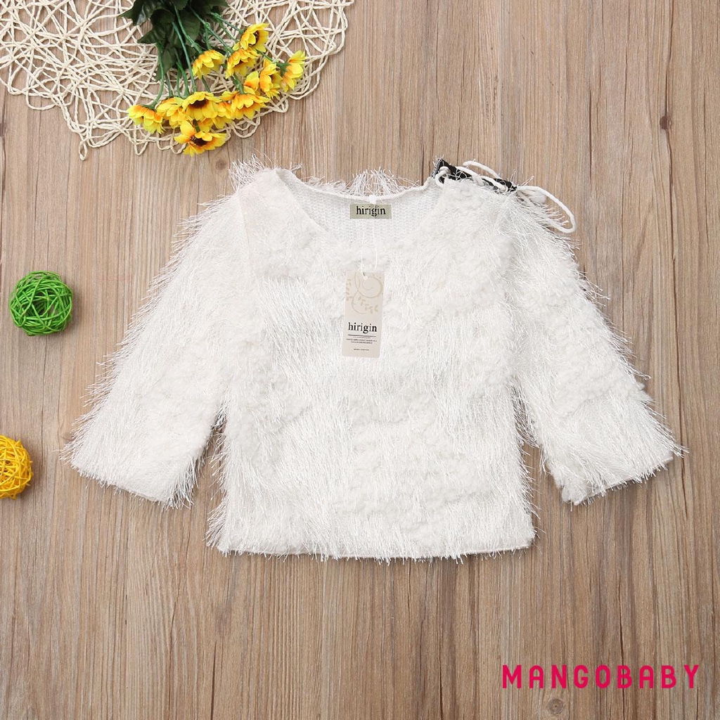 Áo Sweater Dệt Kim Thời Trang Cho Bé Gái