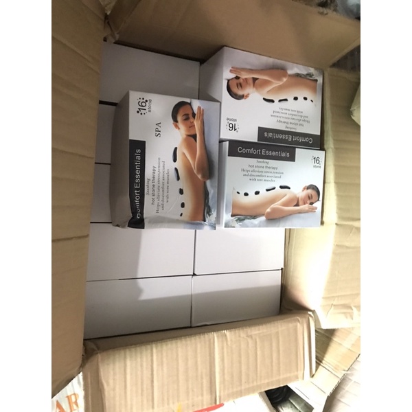 Bộ đá nóng masager body 16 viên đá dày 8*8