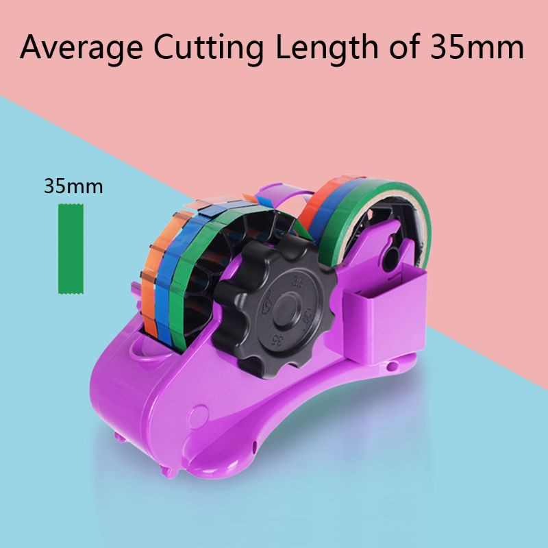 SEL Semi-Auto Tape Dispenser With 35mm Fixed Length Tape Cutter Desktop Office Packing Home Tools