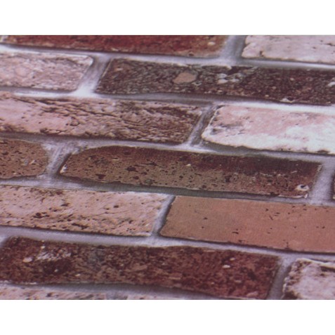 Decal giấy dán tường gạch nâu rõ khổ rộng 0.45m