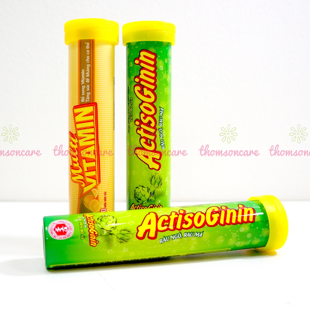 C sủi tăng cường sức đề kháng đ.y - Bổ sung vitamin C, hỗ trợ giải độc gan, mát gan hương vị actiso, cam - Tuýp 20v