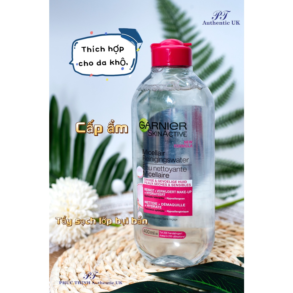 Nước Tẩy Trang Garnier Làm Sạch Sâu Lớp Trang Điểm 400 ml