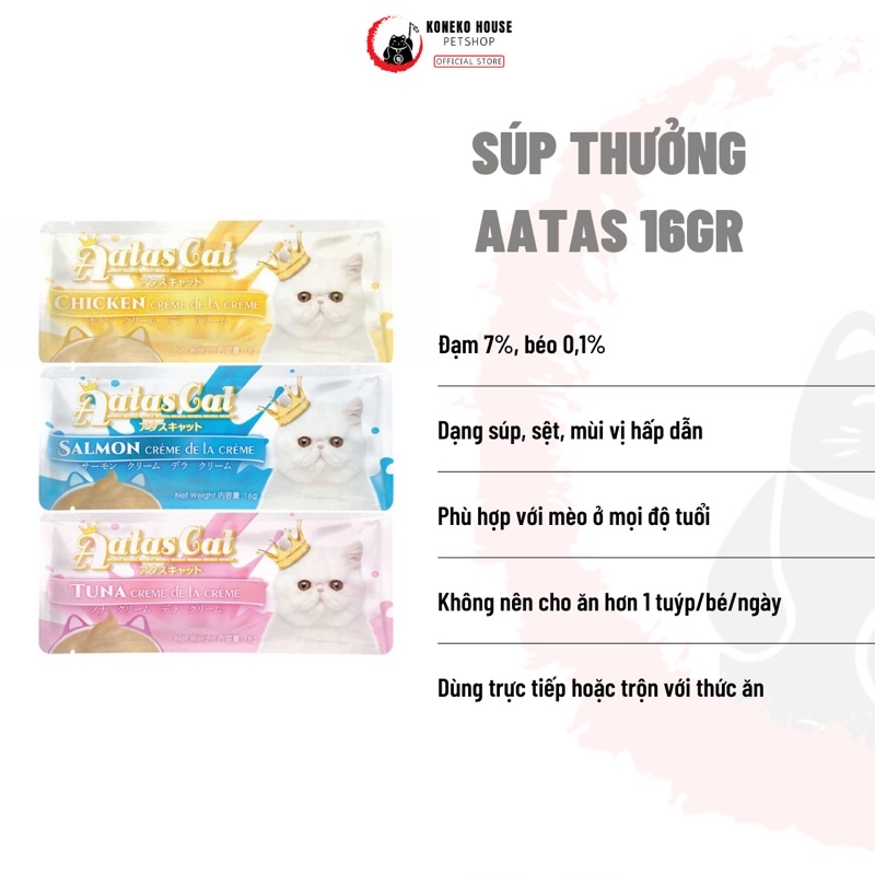 Súp thưởng sốt kem cream Aatas gói 16gr thơm ngon