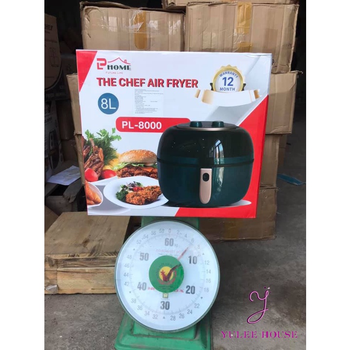 Nồi Chiên Không Dầu Home the Chef Mẫu Quả Táo Siêu Đẹp Dung Tích 8L - Bảo hành chính hãng 12 tháng