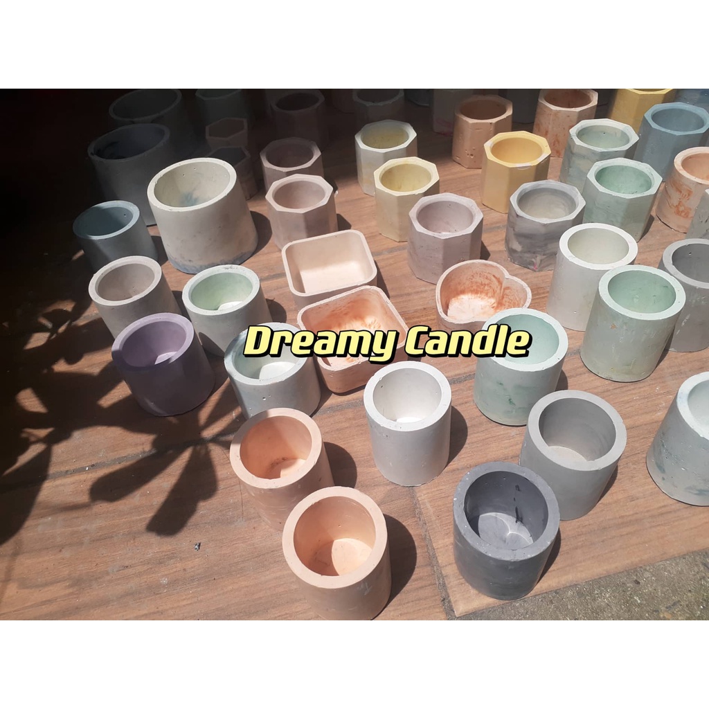Cốc Đựng Nến Thơm thạch cao nhiều màu