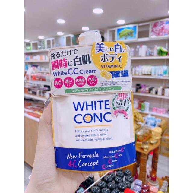 Sữa dưỡng thể trắng da White Conc Body White CC Cream Nhật Bản 200g