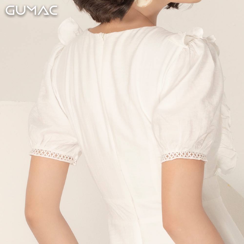 [Mã MABR07062 giảm 8% tối đa 50K đơn từ 249K] Đầm Boho cổ V đăng ten GUMAC DA988 | BigBuy360 - bigbuy360.vn