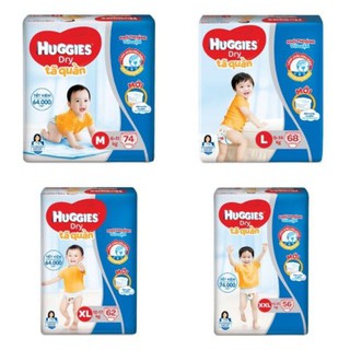 Bỉm quần huggies m74/l68/XL62/xxl56