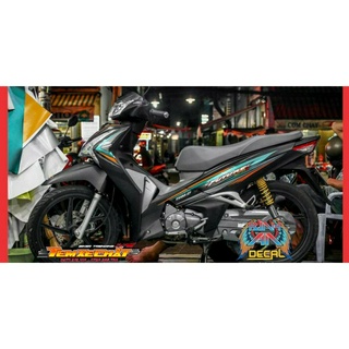 Bộ Tem xe future125i- wave125i , tem rời dán xe đen, xe xám đen.
