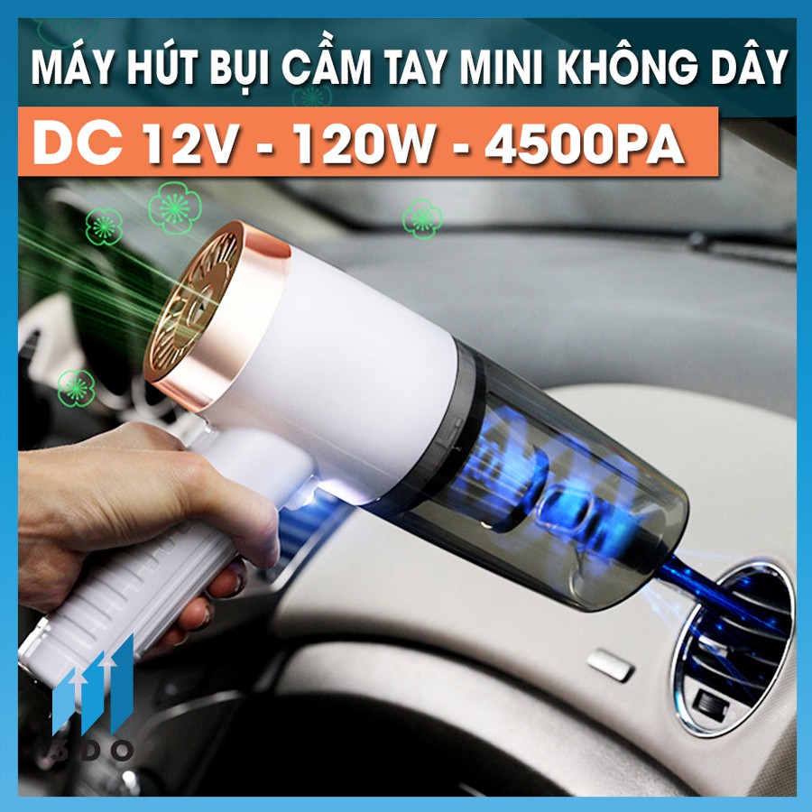 Máy hút bụi mini cầm tay ướt và khô nhỏ gọn KOSKO trong oto xe hơi ô tô cắm điện tẩu k không dây gia đình sạc pin USB | BigBuy360 - bigbuy360.vn