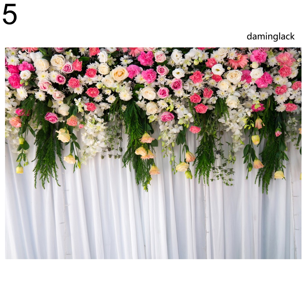 Phông nền hoa 3D chuyên dụng trang trí chụp hình cưới