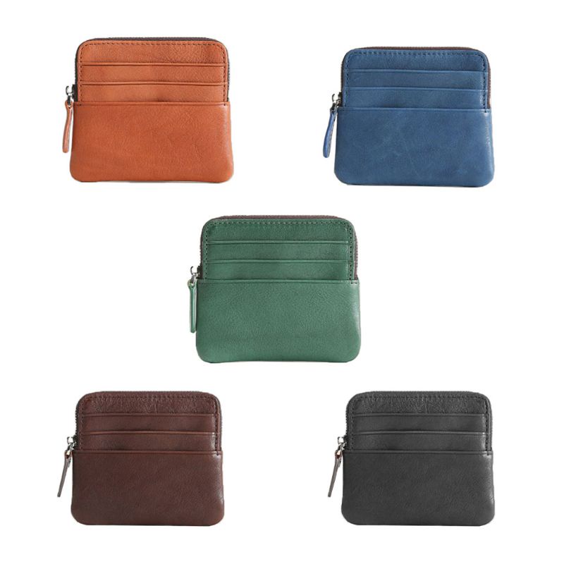 Ví Da Đựng Thẻ Mini Phong Cách Vintage Cho Nam
