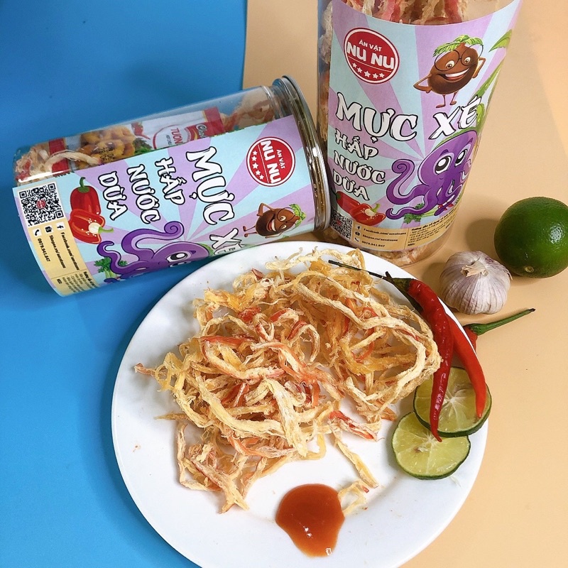 Mực xe hấp nước dừa 300g thơm ngon vị biển đạt chuẩn An toàn VSTP - Ăn vặt NUNU Hà Nội | BigBuy360 - bigbuy360.vn