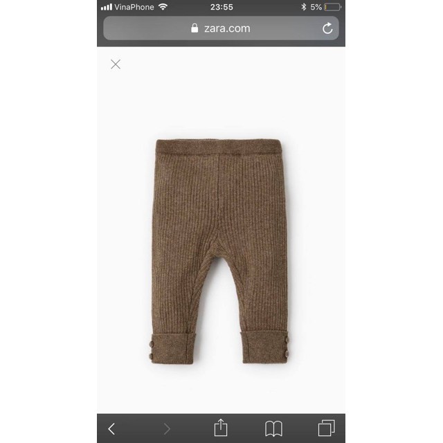 Quần len Zara cho bé nhí