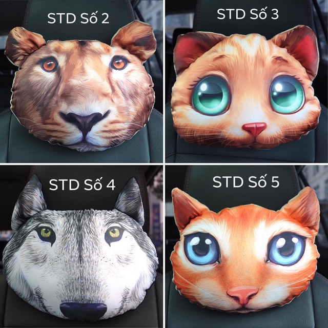 Gối tựa đầu ô tô 3D Xdolls ,STD chính hãng hình thú | BigBuy360 - bigbuy360.vn