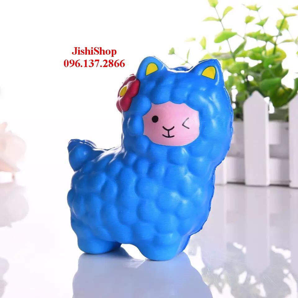 Squishy  Hình Dáng Con Cừu To Bự Màu Xanh (Ảnh thật) mã số sku JS6284