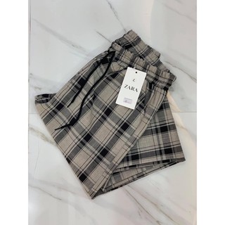 Quần Baggy Kẻ Caro, Quần Baggy Đũi Nữ Form Đứng Cạp Chun Thoải Mái, Quần baggy zara kẻ caro