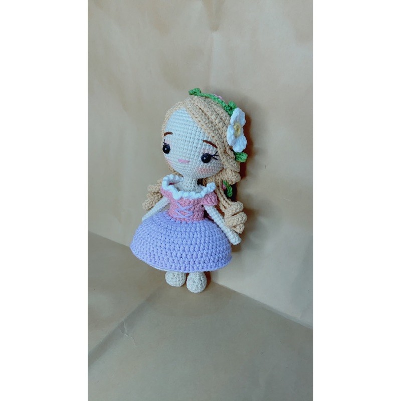 Búp bê móc len Amigurumi cao cấp Rapunzel - Amimee handmade